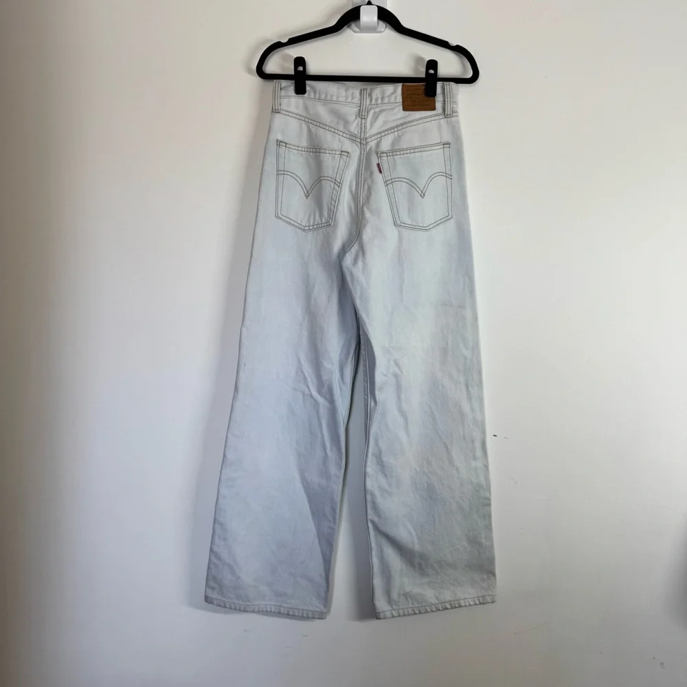 Levi's Women's Sky Blue Wide Leg Jeans - Picture 6 of 13